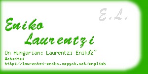 eniko laurentzi business card